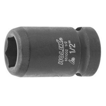 HOLEX Impact Socket, 1/2 inch Drive, 6 pt, 1/2 inch 651002 1/2